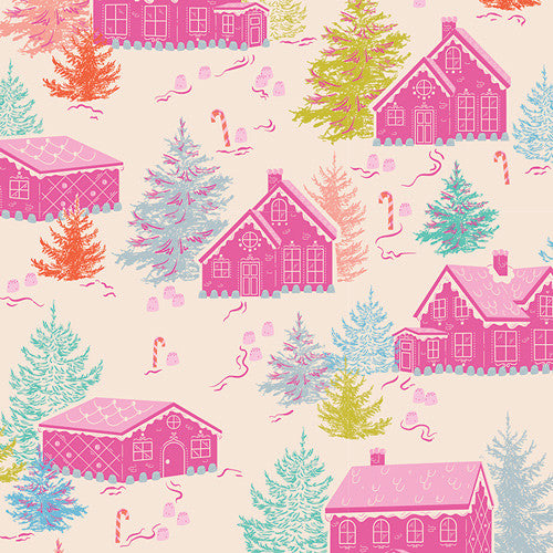 PRESALE Christmas in Color Gumdrops & Gables Yardage by Art Gallery Fabrics | CMC-25414