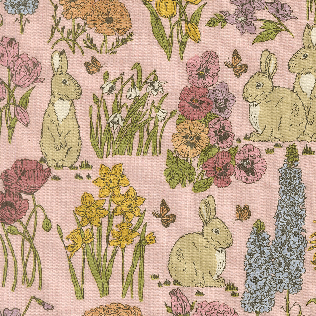 PRESALE My Secret Garden Garden Bunnies Petal Yardage by Stacy Iest Hsu for Moda Fabrics | 20982 23