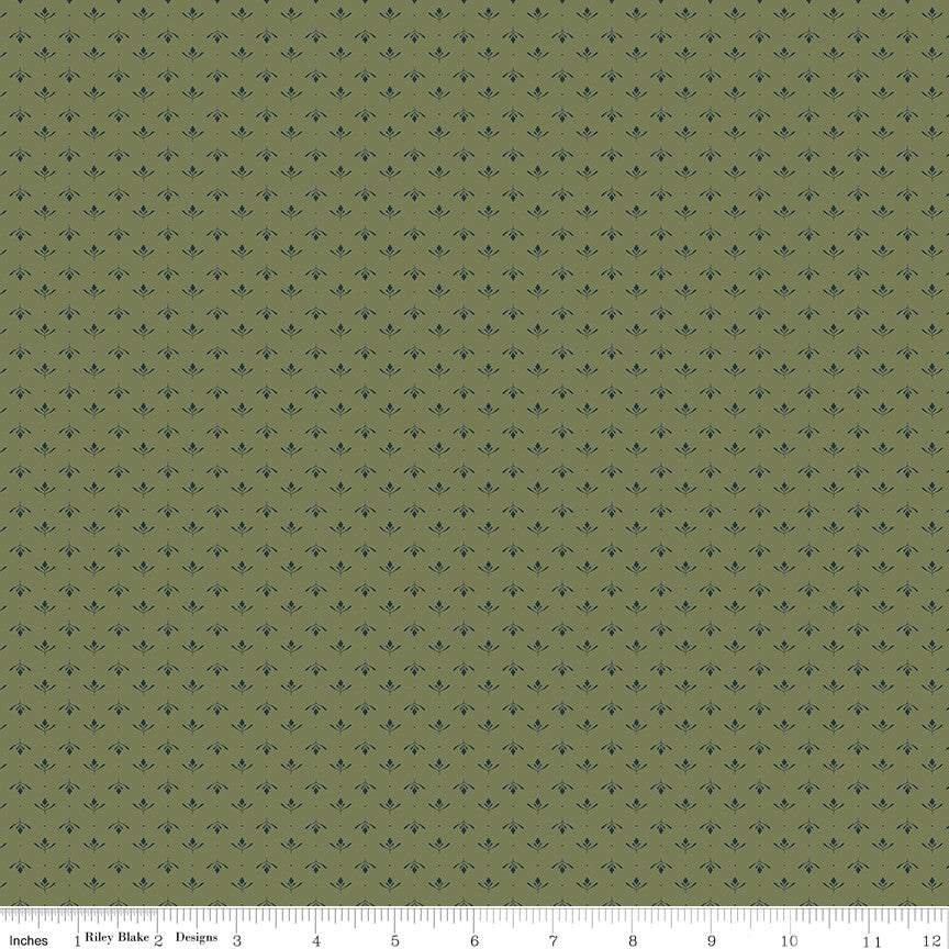 PRESALE Charmed & Treasured Lottie Green Yardage by Kassidy Grace for Riley Blake Designs | C18167-GREEN