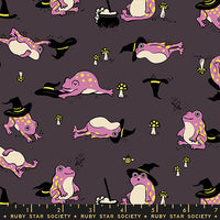 PRESALE Freaky Familiars Frogmiliars Eggplant Yardage by Ruby Star Society | RS5192 15