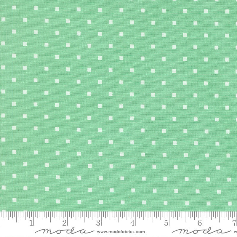 A Cat Named Stitch Cosmo Dot Green Yardage by Camille Roskelley for Moda Fabrics | 55345 19