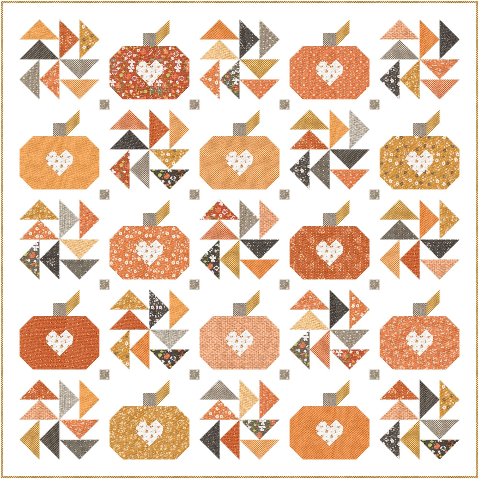 PRESALE Hello Fall Quilt Kit With Birch and Willow by Sherri & Chelsi for Moda Fabrics | Quilt Size 71 1/2" x 71 1/2"