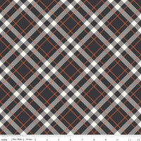 Sale! Hey Bootiful Charcoal Plaid Yardage by My Mind's Eye for Riley Blake Designs |C13133 CHARCOAL