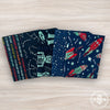 321 Blast Off Galaxy Custom Fat Quarter Bundle Galaxy Night Sky by Stacy Iest Hsu for Moda Fabrics | 5 Fat Quarters