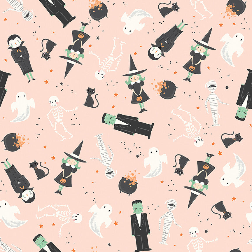 Frank and Friends Main Pink Yardage by My Mind's Eye for Riley Blake Designs | C17470-PINK