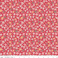 Autumn Riley Red Cosmos Yardage by Lori Holt for Riley Blake Designs | C14659 RILEYRED Cut Options Available