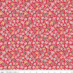 Autumn Riley Red Cosmos Yardage by Lori Holt for Riley Blake Designs | C14659 RILEYRED Cut Options Available