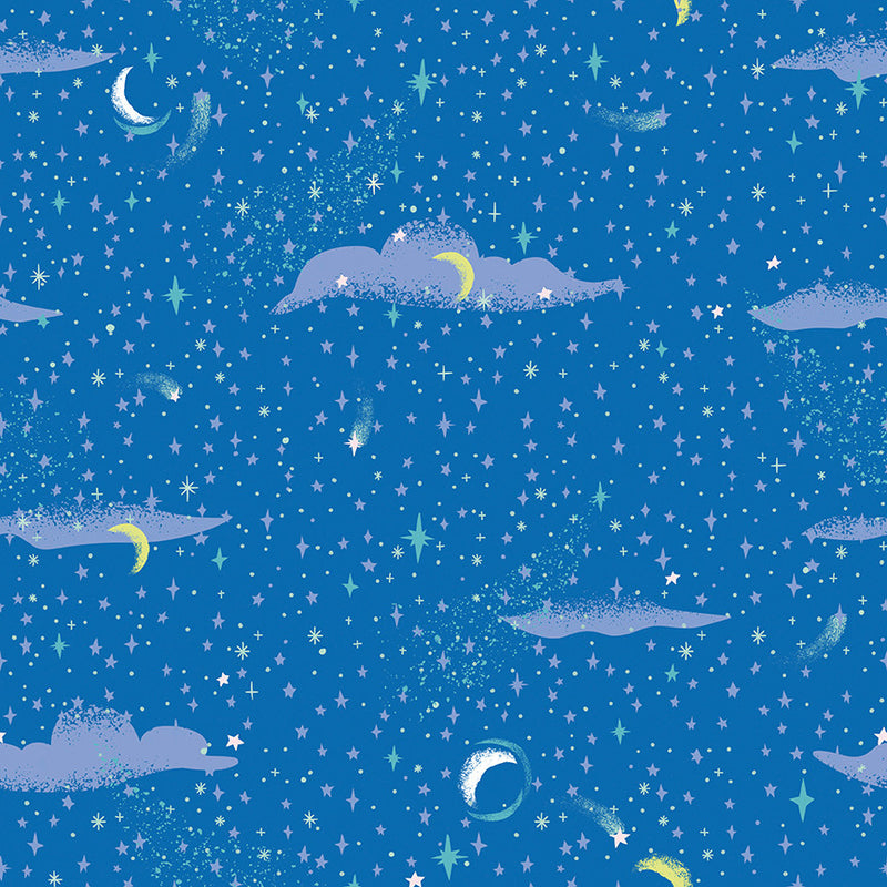 PRESALE Forever Neverland Pixie Dust Sapphire Yardage by Jill Howarth for Riley Blake Designs | C15905-SAPPHIRE