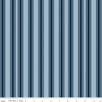 Freedom Garden Stripes Sky Yardage by My Mind's Eye for Riley Blake Designs | C15623-SKY