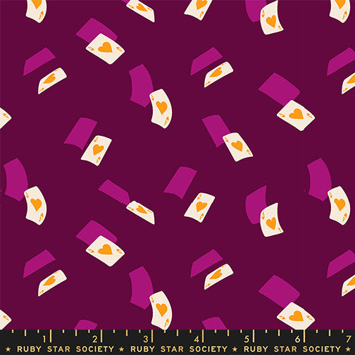 PRESALE Hello Alice Falling Aces Purple Velvet Yardage by Sarah Watts for Ruby Star Society | RS2129 12