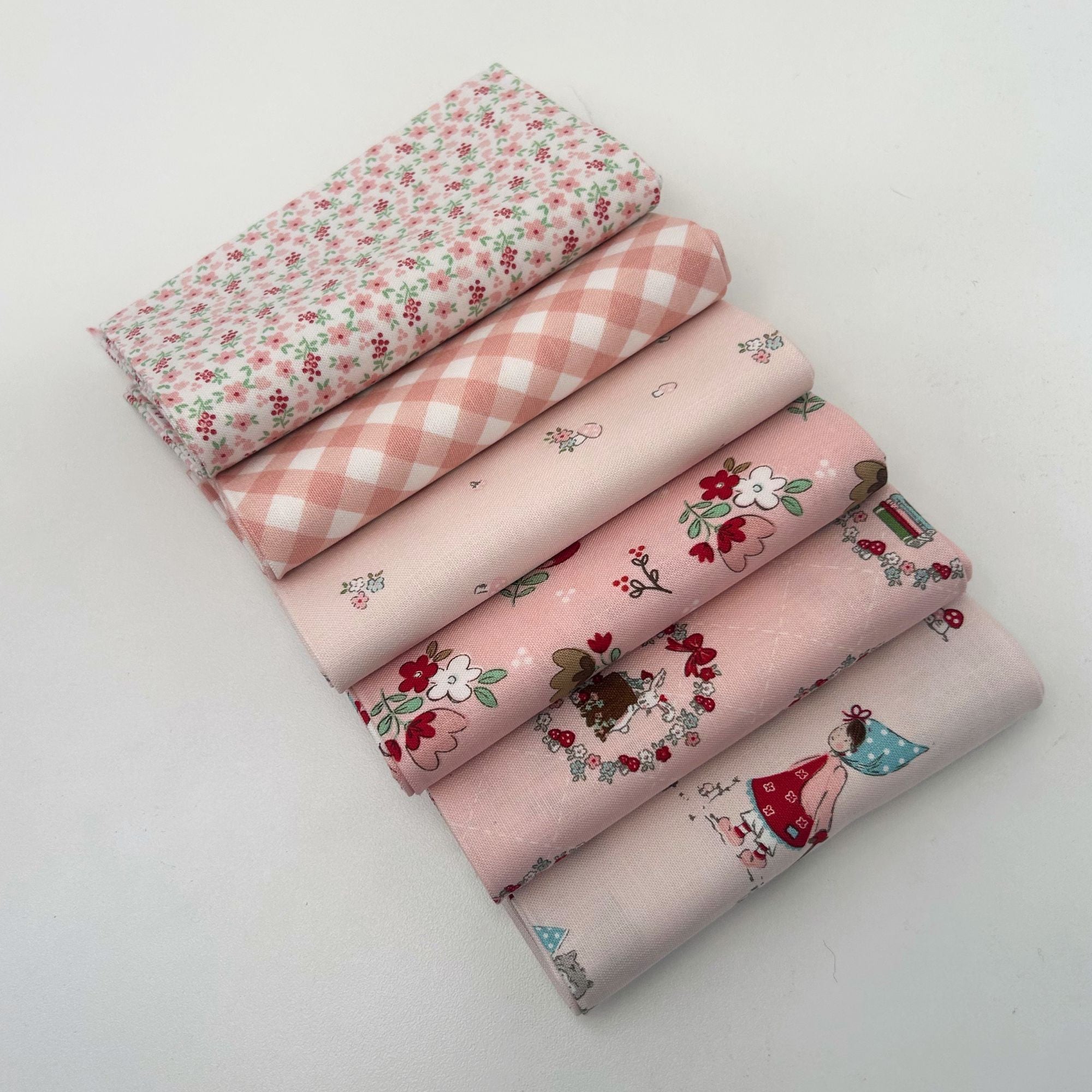Whimsical Woodland Custom Fat Quarter Bundle Pink by Tasha Noel for Riley Blake Designs | 6 FQs | Curated Bundle