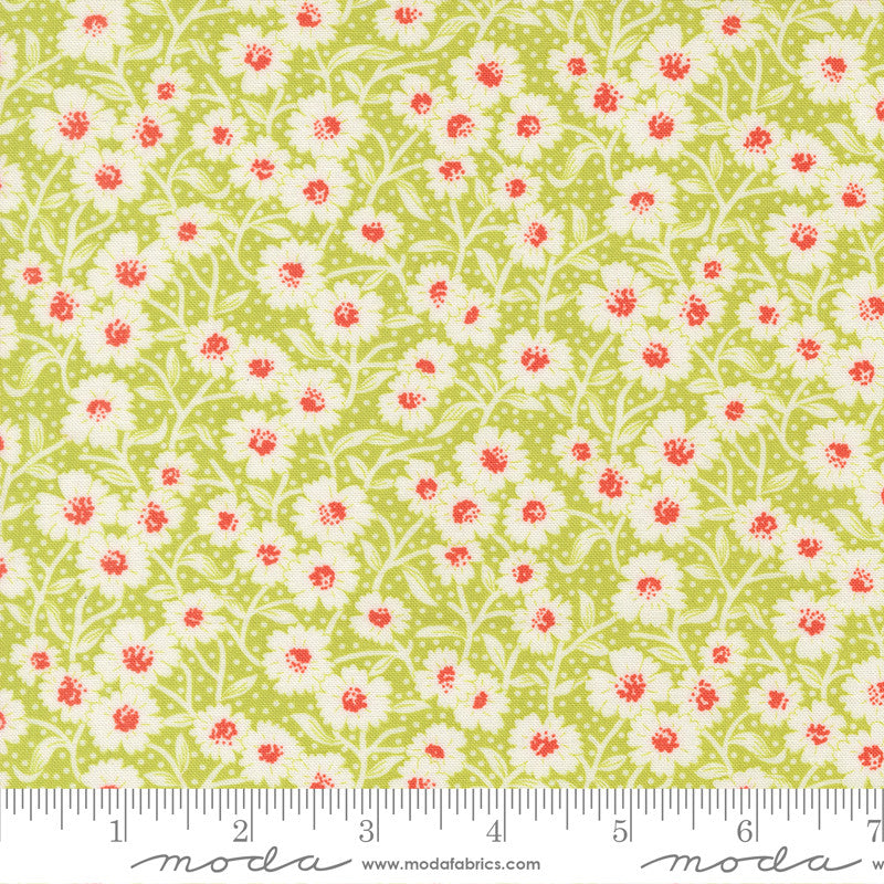 PRESALE Rosie Picnic Bloom Green Apple Yardage by Fig Tree & Co for Moda Fabrics | 35424 20