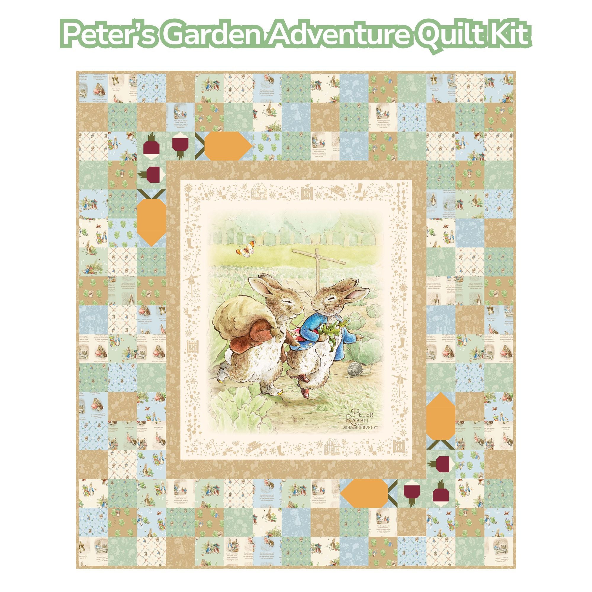 PRESALE Peter's Garden Adventure Quilt Kit Boxed by Riley Blake Designs | KT-17250