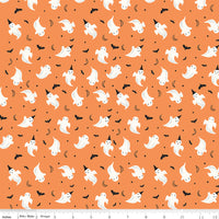 Frank and Friends Ghosts Orange Yardage by My Mind's Eye for Riley Blake Designs | C17475-ORANGE