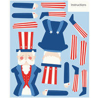 PRESALE Firecracker Uncle Sam Panel by My Mind's Eye for Riley Blake Designs | Panel Size 35 1/2" x 43 1/2" | P17206-PANEL