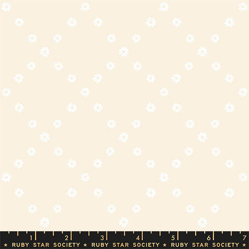 PRESALE Best Day Ever Diamond Flowers White On Natural Yardage by Melody Miller for Ruby Star Society | RS0107 11
