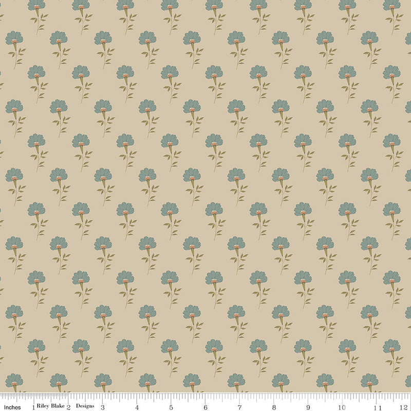 PRESALE Threads of Grace Flora Taupe Yardage by Kassidy Grace for Riley Blake Designs | C16821-TAUPE