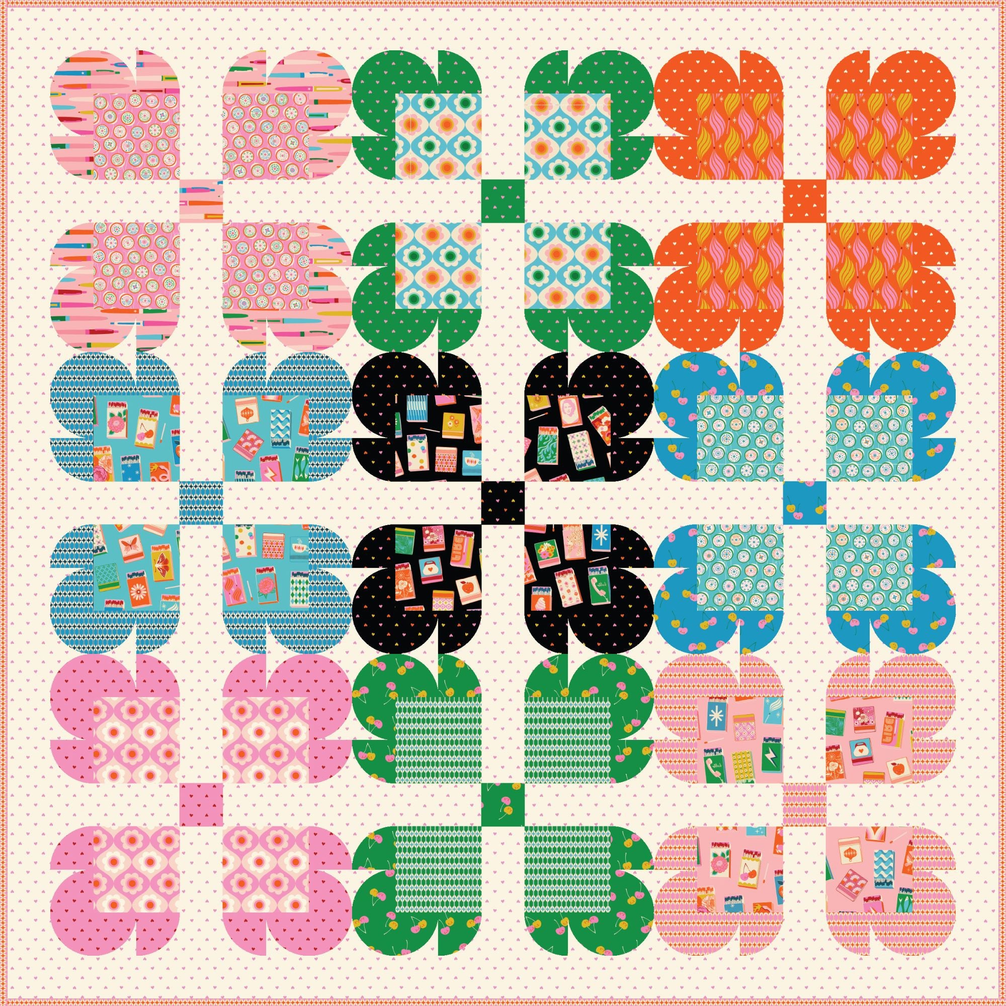 PRESALE Teddy Bear Paw Custom Quilt Kit With Trinketry by Melody Miller for Ruby Star Society | Quilt Size 70" x 70"