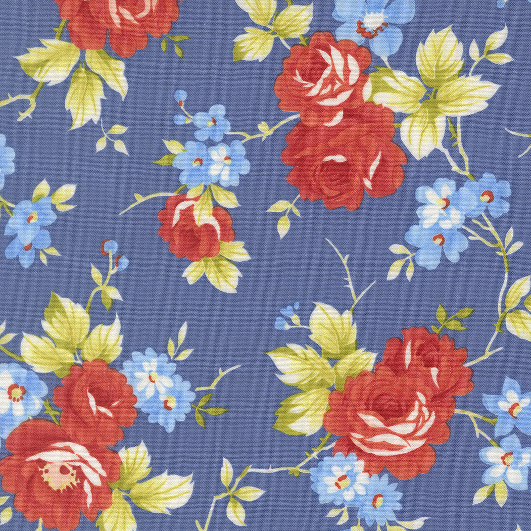 PRESALE Rosie Country Rose Denim Jeans Yardage by Fig Tree & Co for Moda Fabrics | 35420 19