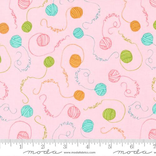 Here Kitty Kitty Pink Meow Yardage by Stacy Iest Hsu for Moda Fabrics |20834 17