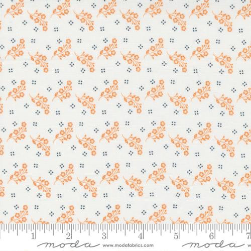 Linen Cupboard Chantilly Orange Tossed Blooms Yardage by Fig Tree for Moda Fabrics | 20484 23