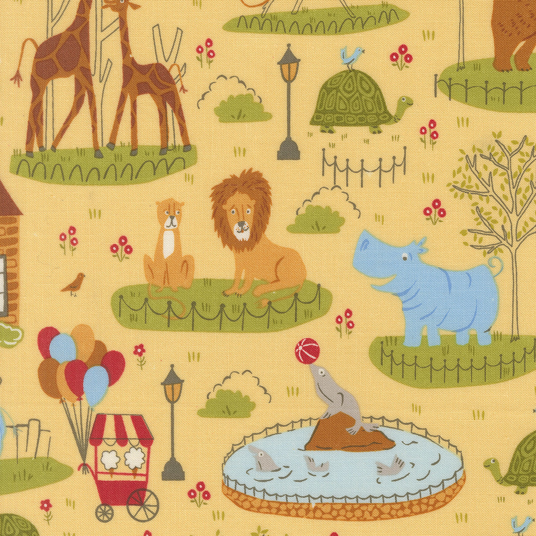 Animal Park Fun Animal Park Scenic Banana Yardage by Stacy Iest Hsu for Moda Fabrics | 20960 19