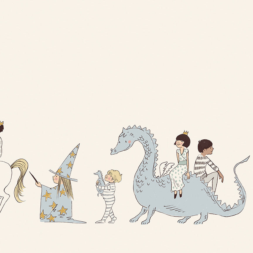 PRESALE Story Land Magic Parade Border Print Cream Yardage by Sarah Jane for Riley Blake Designs | C18306-CREAM