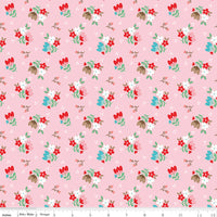 Whimsical Woodland Floral Pink Yardage by Tasha Noel for Riley Blake Designs | C17642-PINK