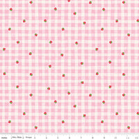 PRESALE The World of Strawberry Shortcake Gingham Pink Yardage for Riley Blake Designs | C18562-PINK