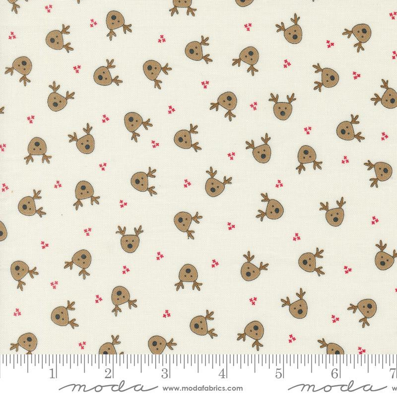 On Dasher Reindeer Dasher Vanilla Yardage by Sweetwater for Moda Fabrics | 55661 11