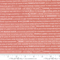 PRESALE Wild Honey Buzz Words Rose Water Yardage by Lella Boutique for Moda Fabrics | 5254 13