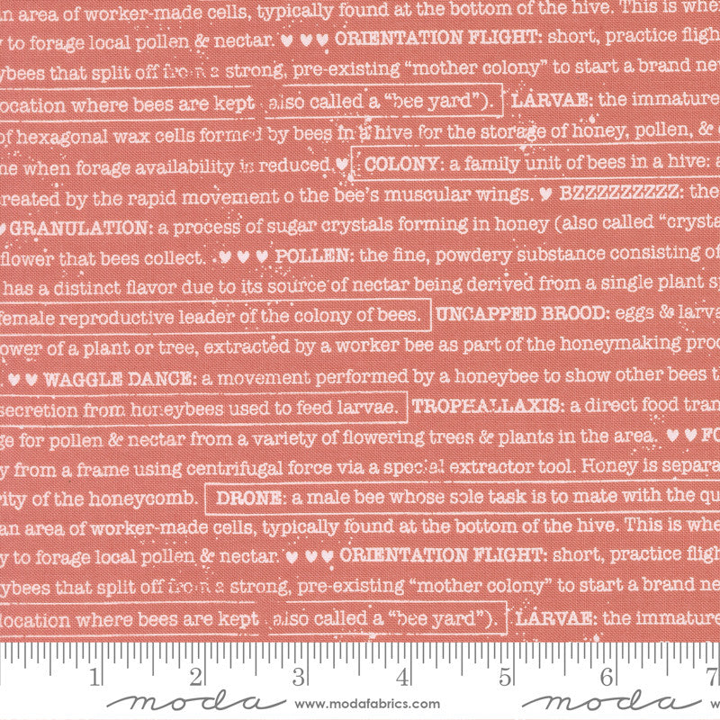 PRESALE Wild Honey Buzz Words Rose Water Yardage by Lella Boutique for Moda Fabrics | 5254 13