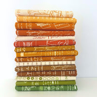Fall Fabric Bundle Autumn Harvest | TYPE/ography by Lori Holt of Bee in my Bonnet | 15 Pieces | Curated Fat Quarter or Half Yard Bundle