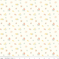 New Beginnings Sweet Peas Cream Yardage by Sandy Gervais for Riley Blake Designs | C15752-CREAM