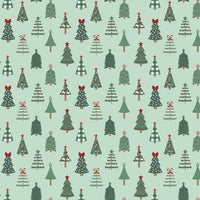 Evergreen Wishes Trees Mint Yardage by Traci Reed for Riley Blake Designs | C17811-MINT