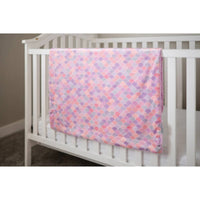 Mermaid Baby Minky Blanket by Dreamy Blankets  | Blushing Mermaid | Premium Soft Minky Blanket | Baby Blanket Size 32" x 36"