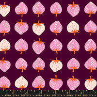 PRESALE Strawberry Deep Plum Strawberry Yardage by Kimberly Kight for Ruby Star Society | RS3084 19