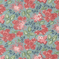 Rosemary Cottage Blooms Sky Yardage by Camille Roskelley for Moda Fabrics | 55312 16