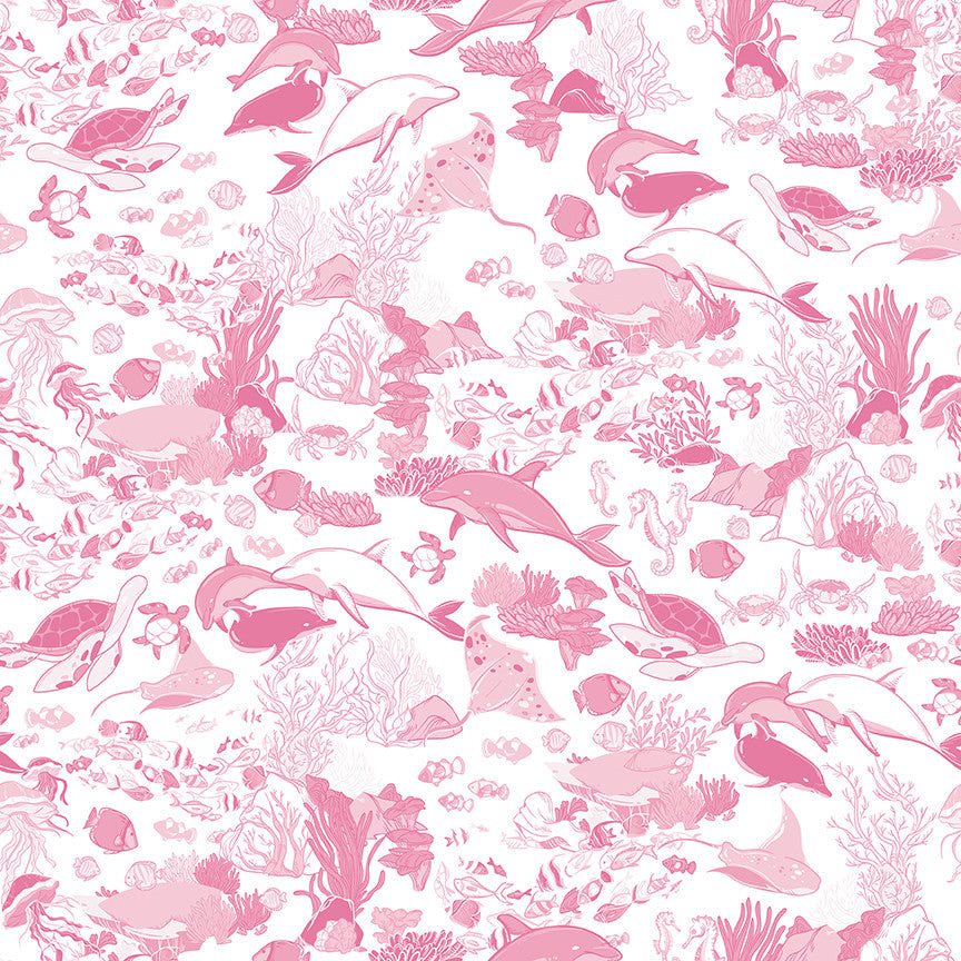 Reef Main Pink Yardage by Corinne Wells for Riley Blake Designs | C17270-PINK