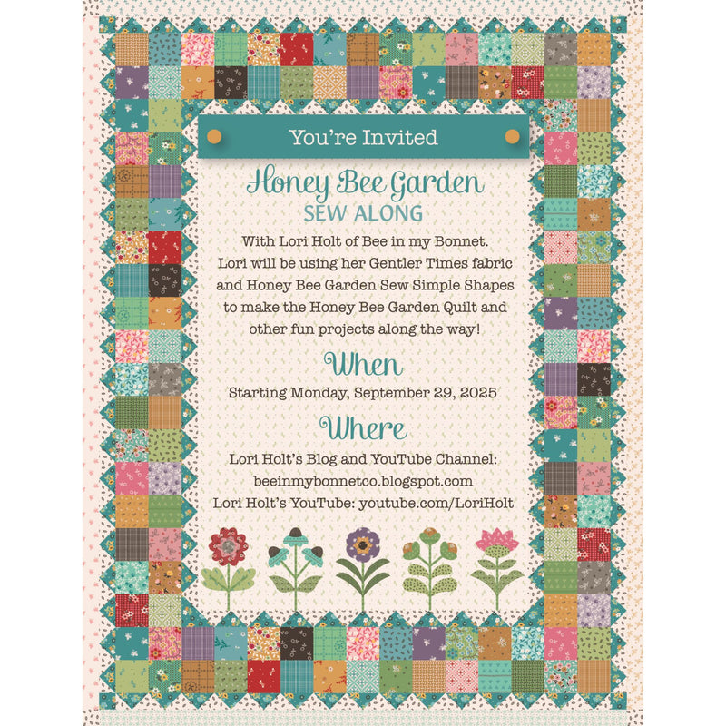 PRESALE Honey Bee Garden Custom Sew Along Kit | Gentler Times by Lori Holt of Bee in My Bonnett | Sew Along Begins September 2025