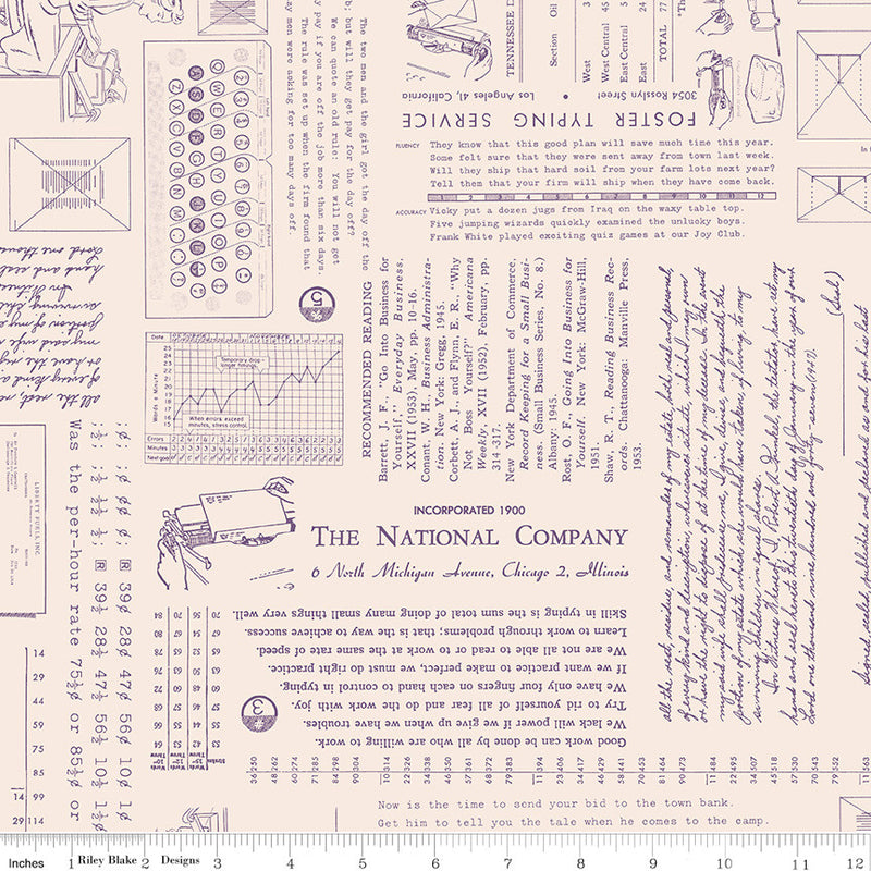 PRESALE TYPE/ography Background Plum Yardage by Lori Holt of Bee in My Bonnet for Riley Blake Designs | C16851-PLUM