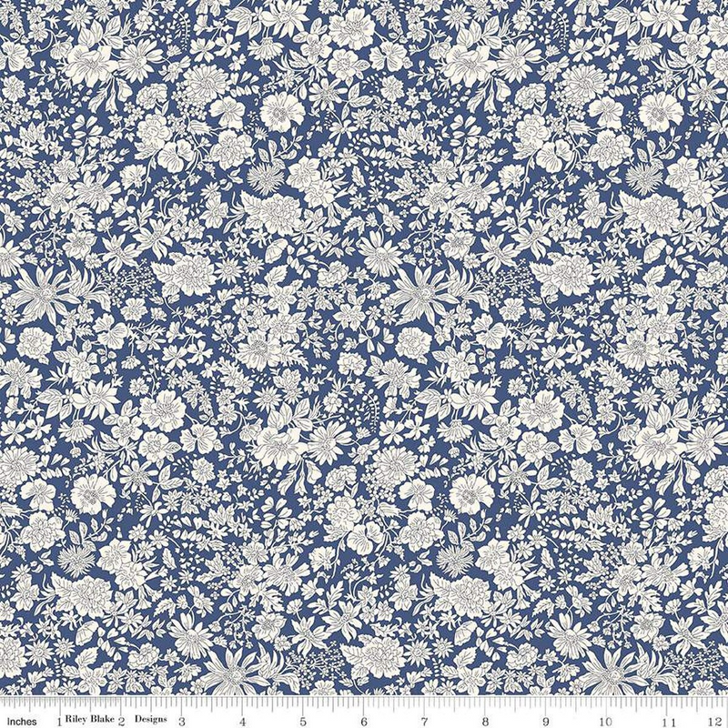 Liberty Fabrics Emily Belle Sapphire Yardage for Riley Blake Designs Premium Cotton Fabric | 01666441A