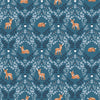 Twilight Creatures Wild Fawns Blue Yardage by Natàlia Juan Abelló for Riley Blake Designs | C15361-BLUE