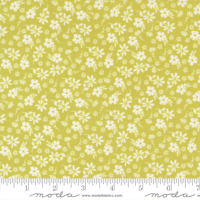 Delightfully Yours Blossoms Chartreuse by Sherri & Chelsi for Moda Fabrics | 37701 14