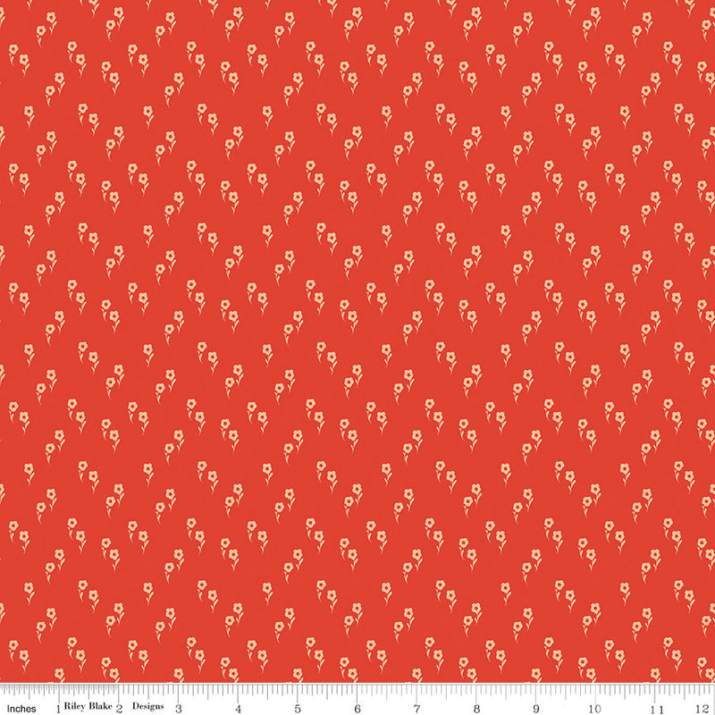 Wanderlust Jasmine Persimmon Yardage by Danelys Sidron for Riley Blake Designs | C15476-PERSIMMON