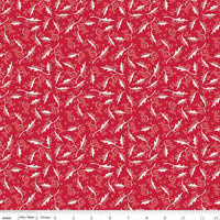 Merry Little Christmas Red Holly Yardage by My Mind's Eye for Riley Blake Designs |C14845 RED