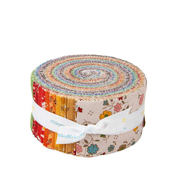 Autumn 2.5" Rolie Polie Precut Fabric Bundle by Lori Holt for Riley Blake Designs | Jelly Roll Fabric Precut