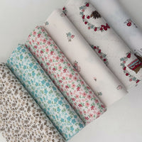 Whimsical Woodland Custom Fat Quarter Bundle White Florals by Tasha Noel for Riley Blake Designs | 6 FQs | Curated Bundle