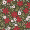 PRESALE Berry And Pine Poinsettia Party Wintergreen Yardage by Lella Boutique for Moda Fabrics | 5240 13