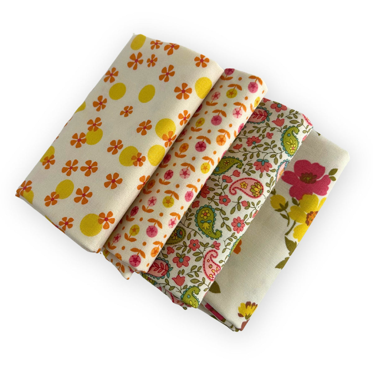 Fat Quarter Bundle Low Volume | Happy Daze by Chloe’s Closet for Moda Fabrics | 4 Fat Quarters | Curated Bundle